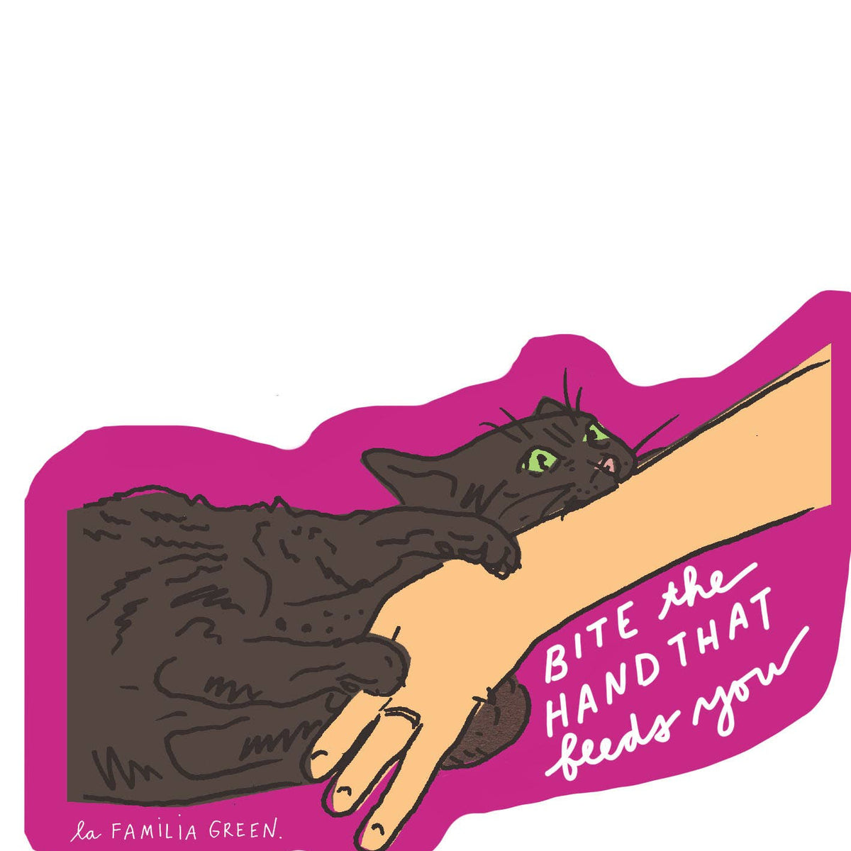 Cat Bite Sticker