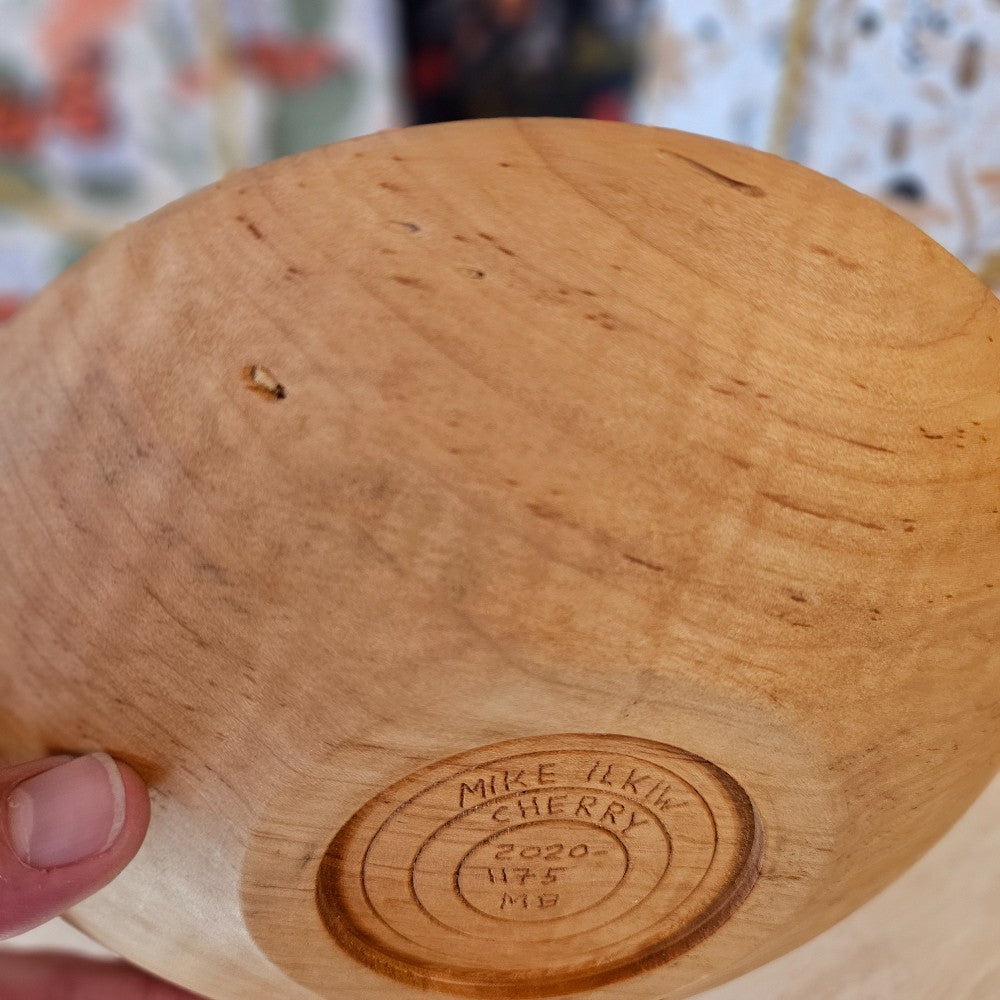 Cherry Bowl | 2020-1175 MB|84, Wood Bowl | Cherry Quilted mike ilkiw, bowls for breasts, the local bevy