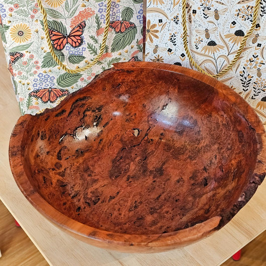 Cherry Bowl, 2024-1243 L, Mike Ilkiw, Bowls for Breasts, home decor, wooden bowl, handmade, The Local Bevy