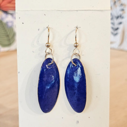 Earrings | Blue Enameled Copper|128