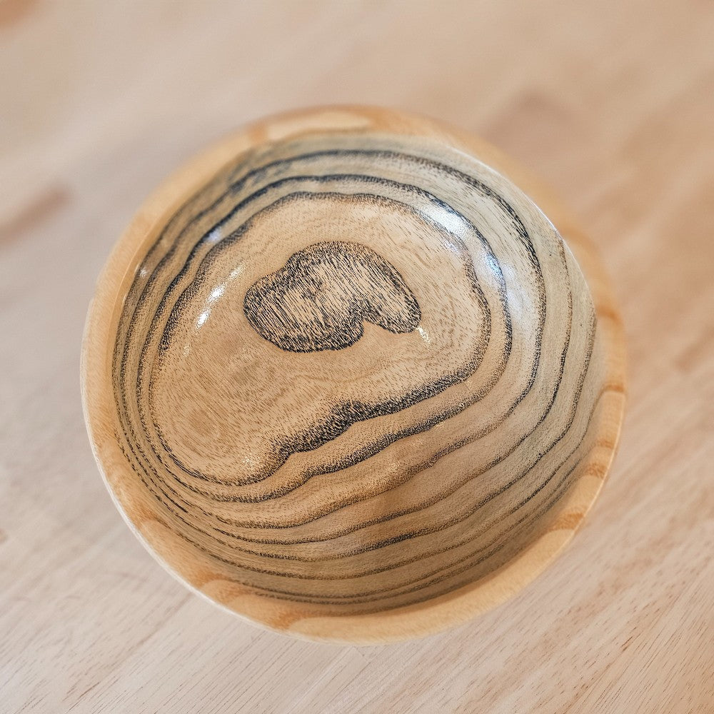 Ash Bowl | Dyed Blue | 2024-1299 L|67, Wood Bowl | Ash Dyed Blue, the local bevy, mike ilkiw, bowls for breasts, shop small