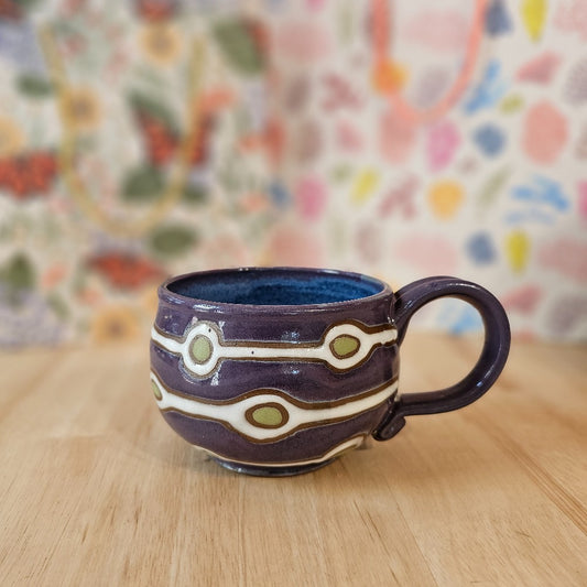 Pottery | Abstract Purple White and Green | Mudbug | 35|24