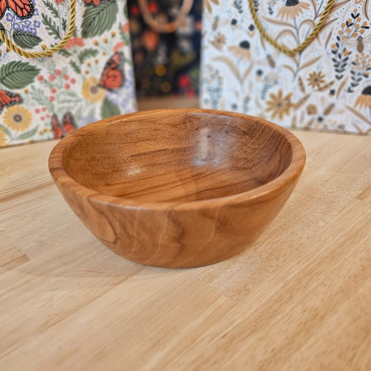 Wood Bowl | Dark Pecan, bowls for breasts, handmade wooden bowl, springfield MO, the local bevy