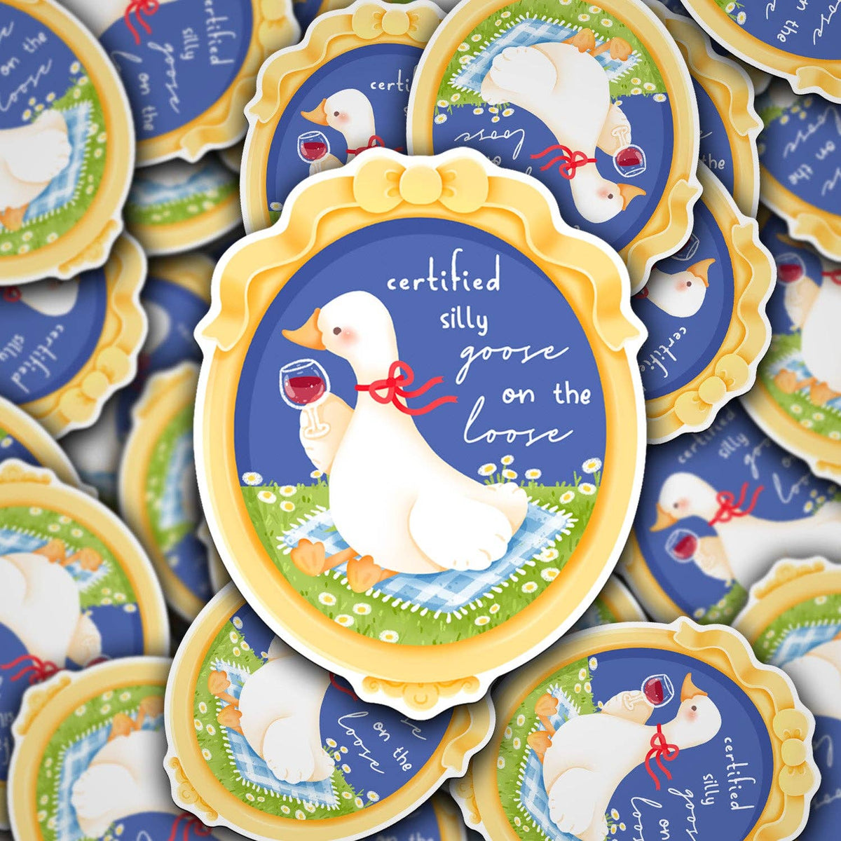 Silly Goose On The Loose Vinyl Sticker