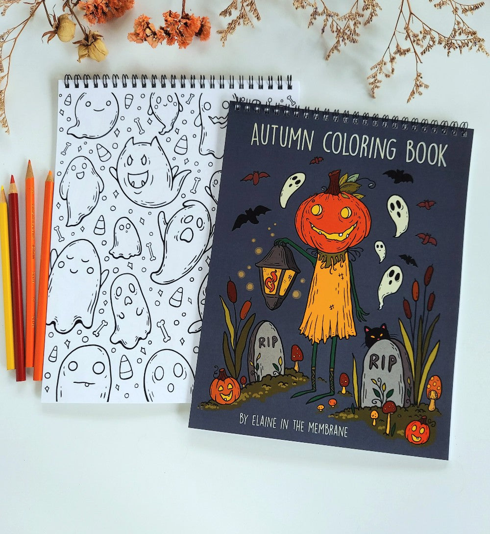 Autum & Halloween Coloring Book, Elaine in the Membrane