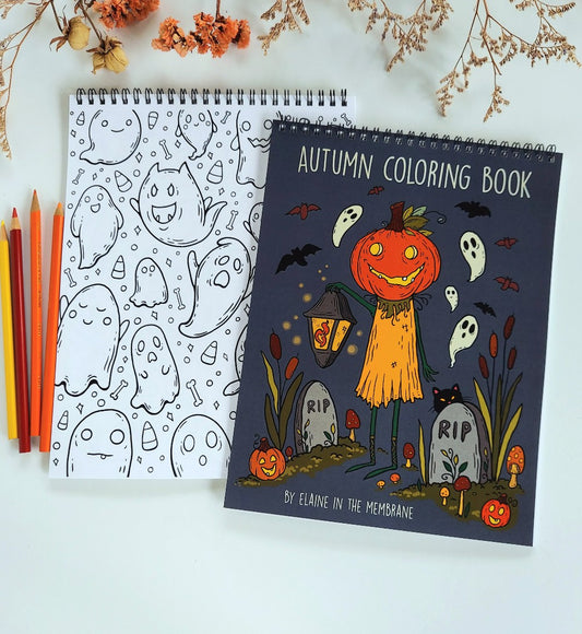 Autum & Halloween Coloring Book, Elaine in the Membrane