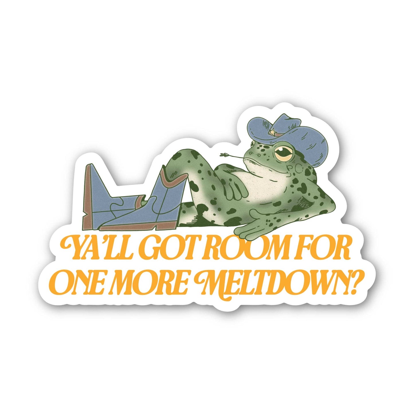 Meltdown Cowboy Frog Sticker