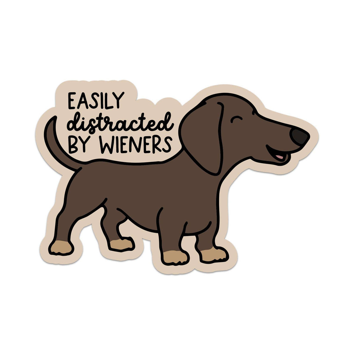 Easily Distracted Wieners Sticker
