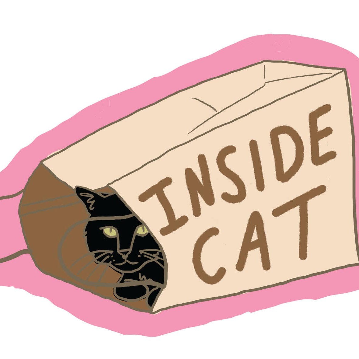 Inside Cat Sticker