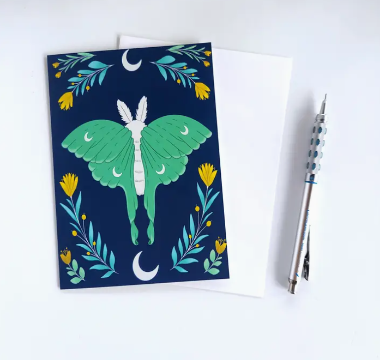 Luna Moth Greeting Card|241