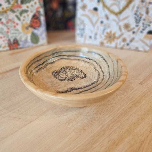 Ash Bowl | Dyed Blue | 2024-1299 L|67, Wood Bowl | Ash Dyed Blue, the local bevy, mike ilkiw, bowls for breasts, shop small