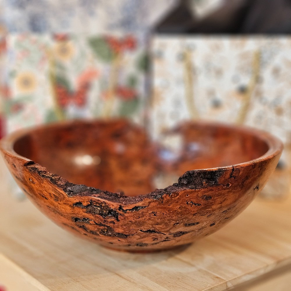 Cherry Bowl, 2024-1243 L, Mike Ilkiw, Bowls for Breasts, home decor, wooden bowl, handmade, The Local Bevy