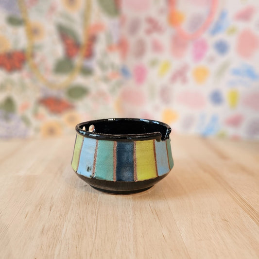 Colorful Stripes Handmade Ceramic Noodle Bowl by Mudbug Creations|45