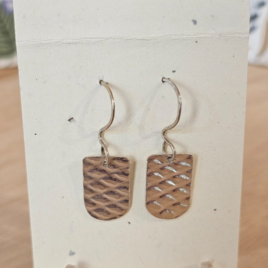 Earrings | Textured Round Tip Sterling Silver|148