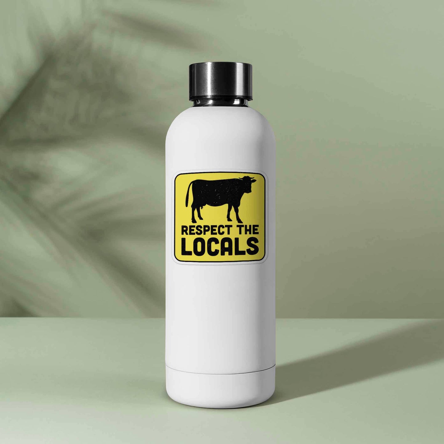Respect The Locals Cow Sticker