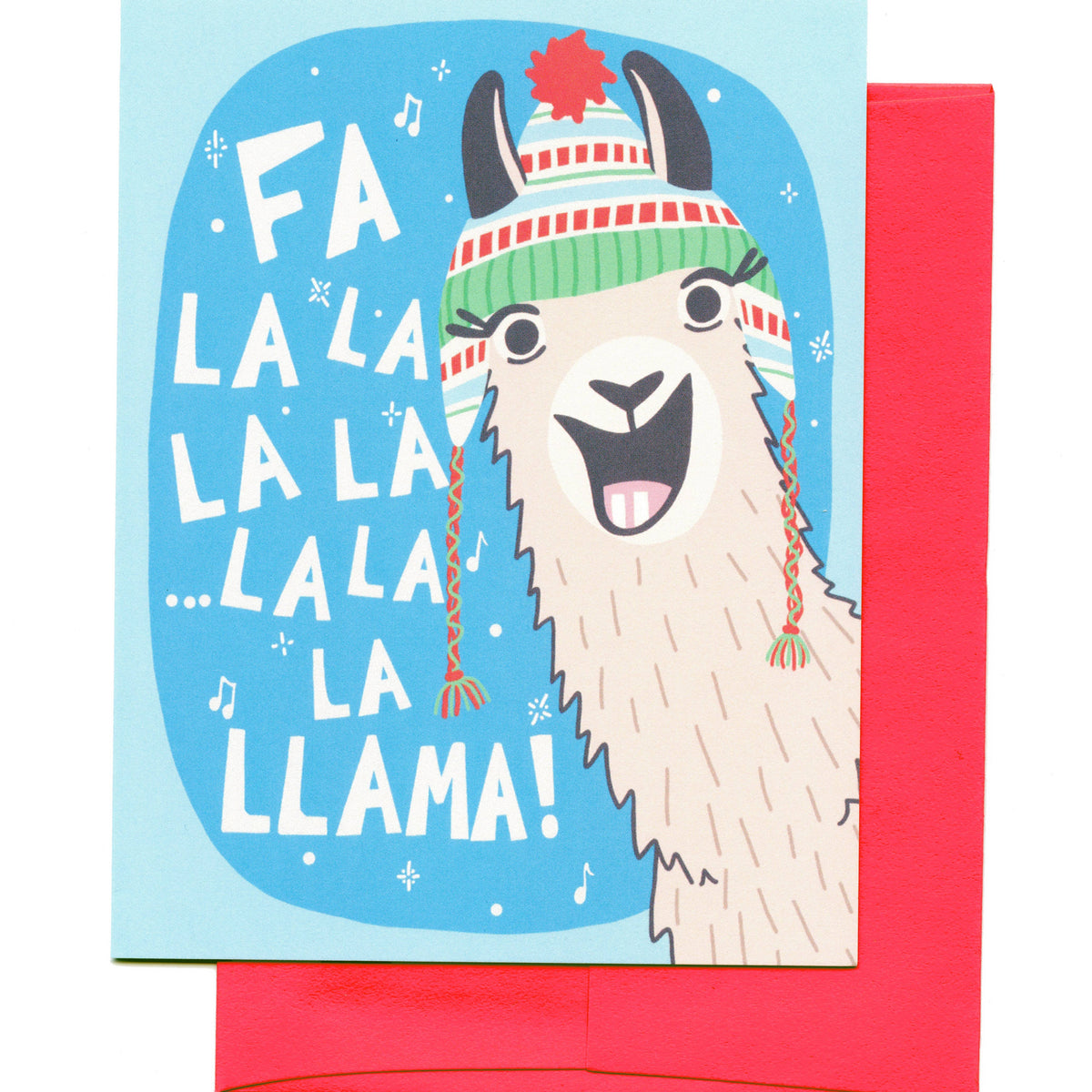 FALALA Llama Christmas Card