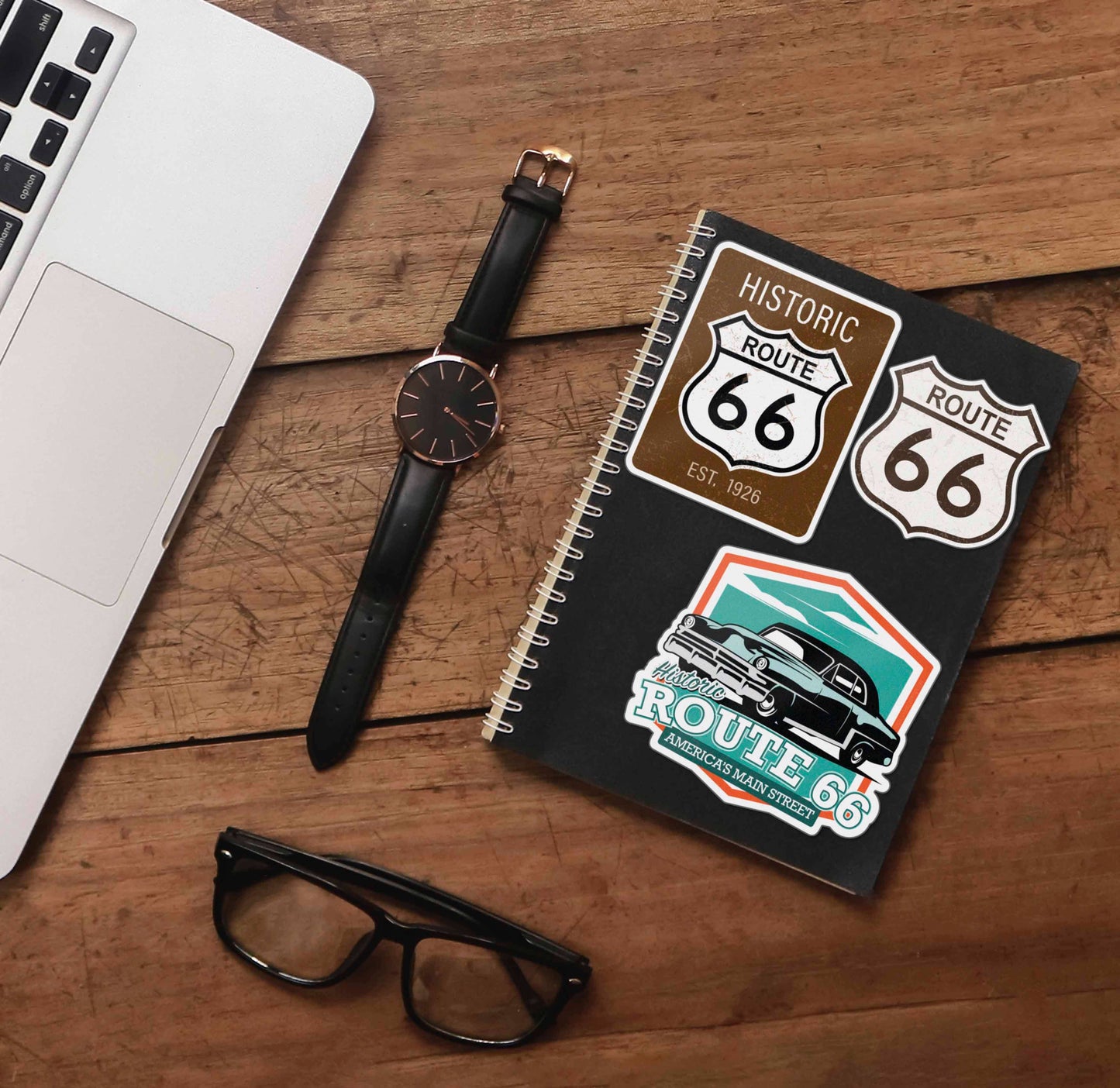 Route 66 Highway Sign Sticker