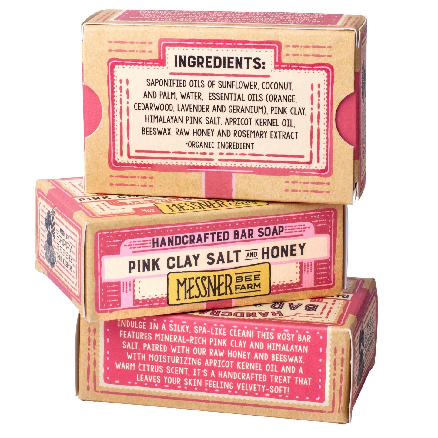 Pink Clay Salt & Honey Soap
