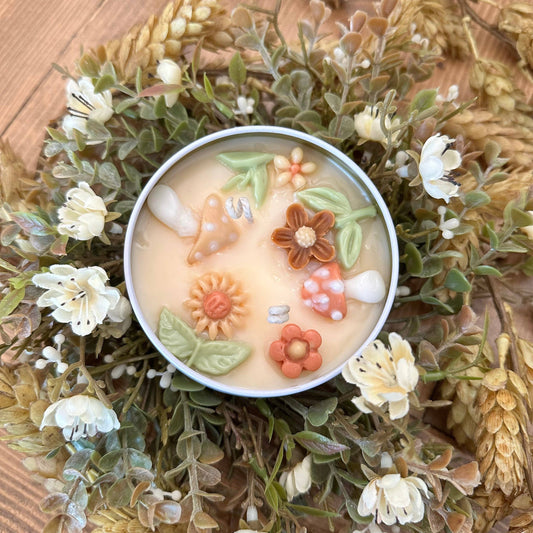 Mushrooms + Flowers Candle