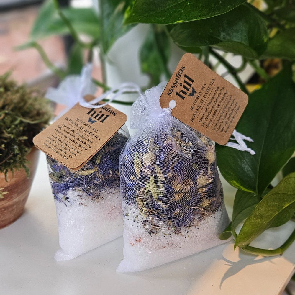 Bath Tea | Butterfly Pea | Sassafras Hill, bath & body, local gift shop, the local bevy
