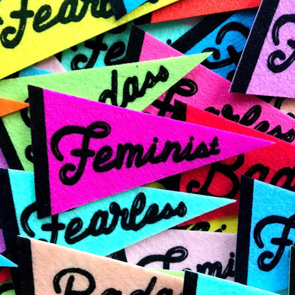 Feminist Felt Pennant Sticker