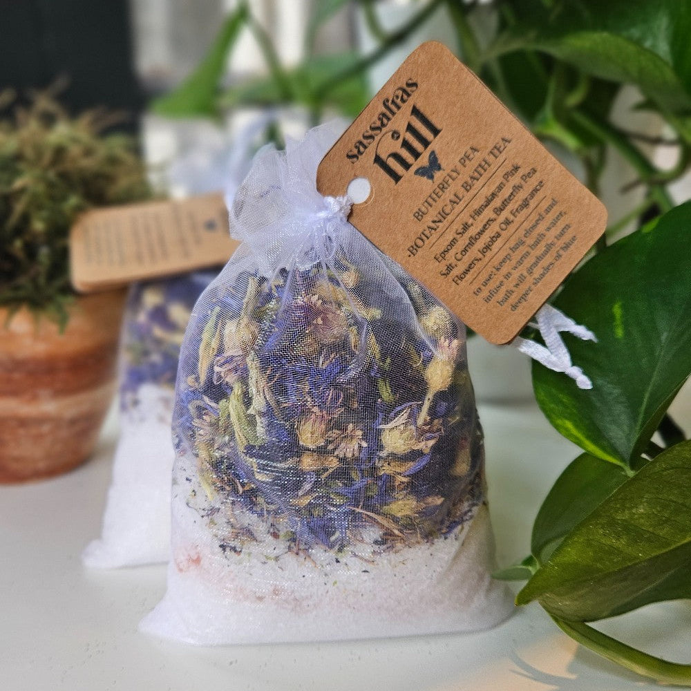 Bath Tea | Butterfly Pea | Sassafras Hill, bath & body, local gift shop, the local bevy
