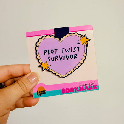 Plot Twist Survivor Magnetic Bookmark