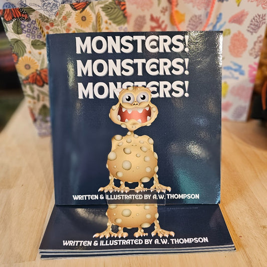 Children's Book, Monsters! Monsters! Monsters!, A.W Thompson, Written & Illustrated in Springfield, MO