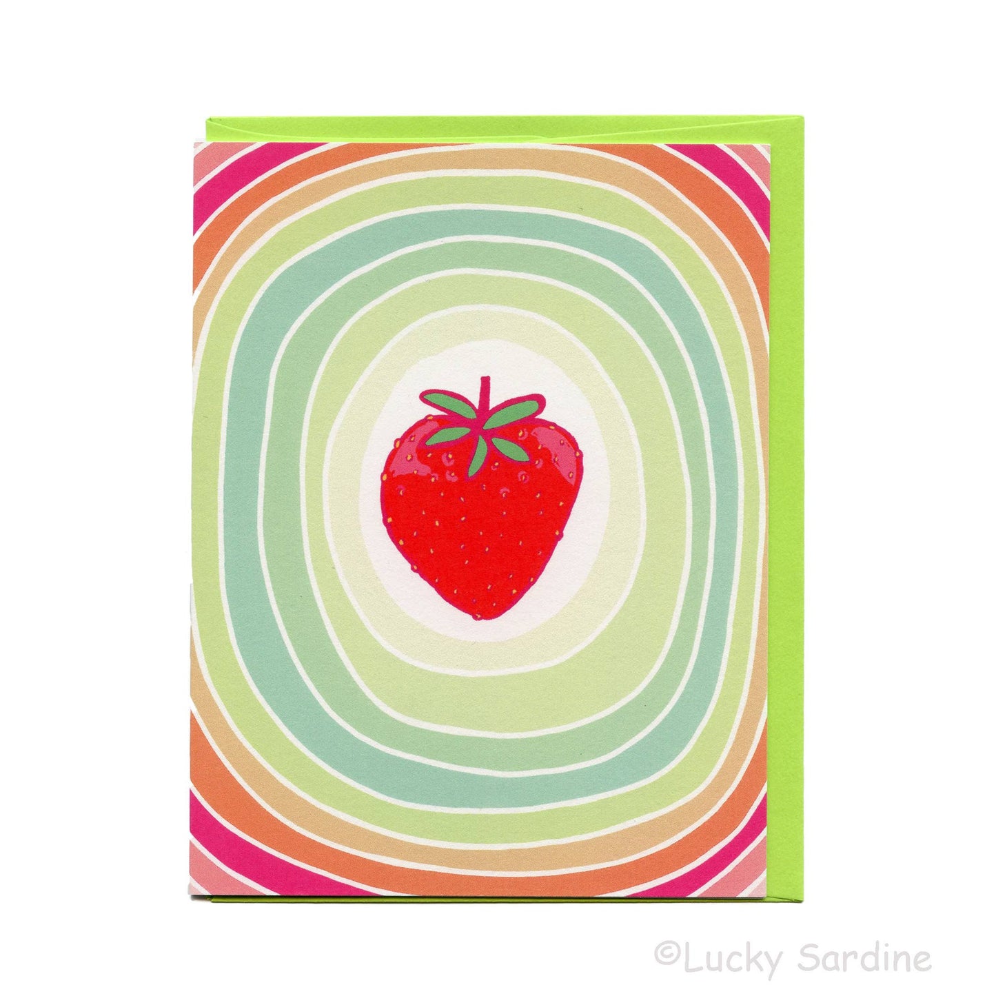 Strawberry & Rainbow Card