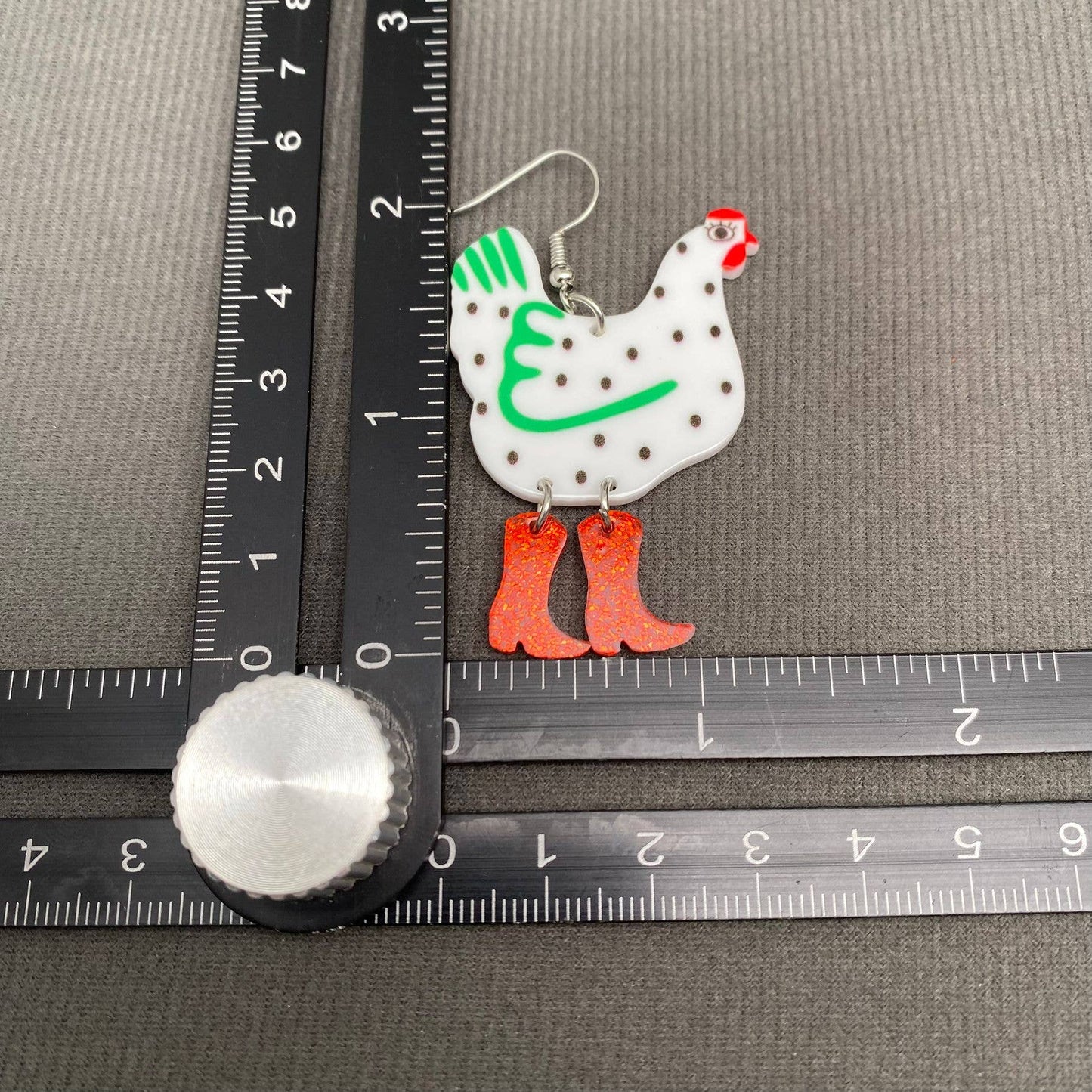 Black Cowgirl Chickn Earrings