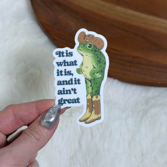 It Is What It Is Frog Sticker