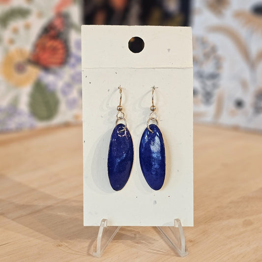 Earrings | Blue Enameled Copper|127