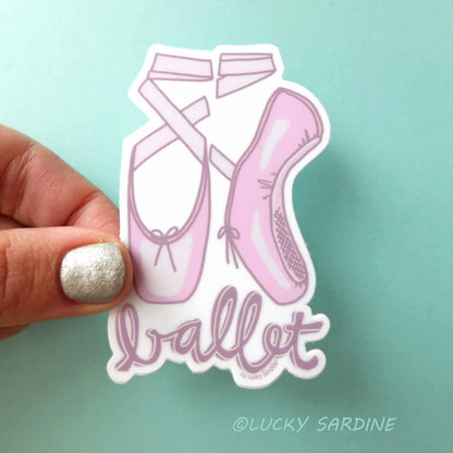 Ballet Shoes Vinyl Sticker