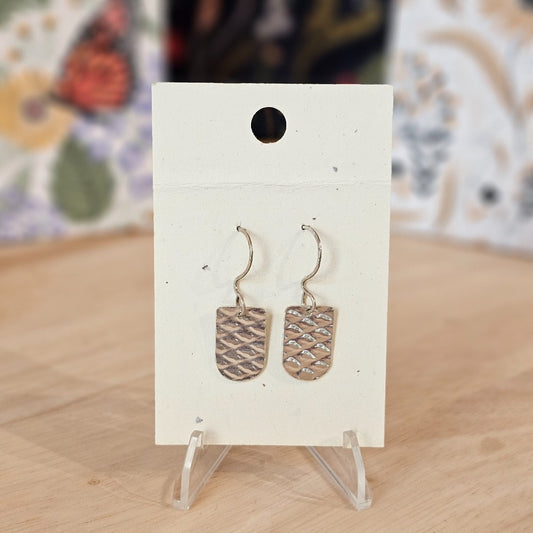 Earrings | Textured Round Tip Sterling Silver|147