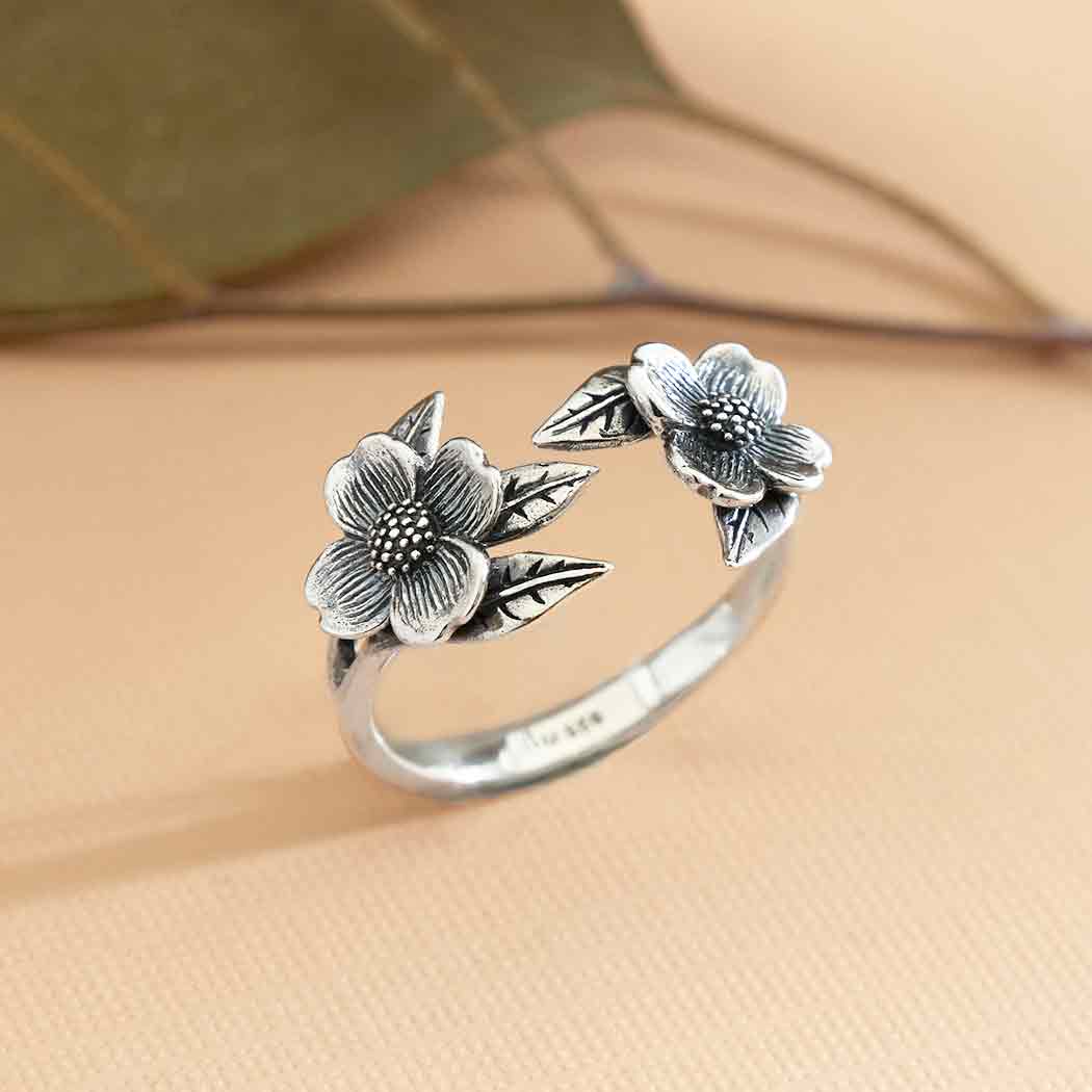 Bronze Dogwood Flower Ring