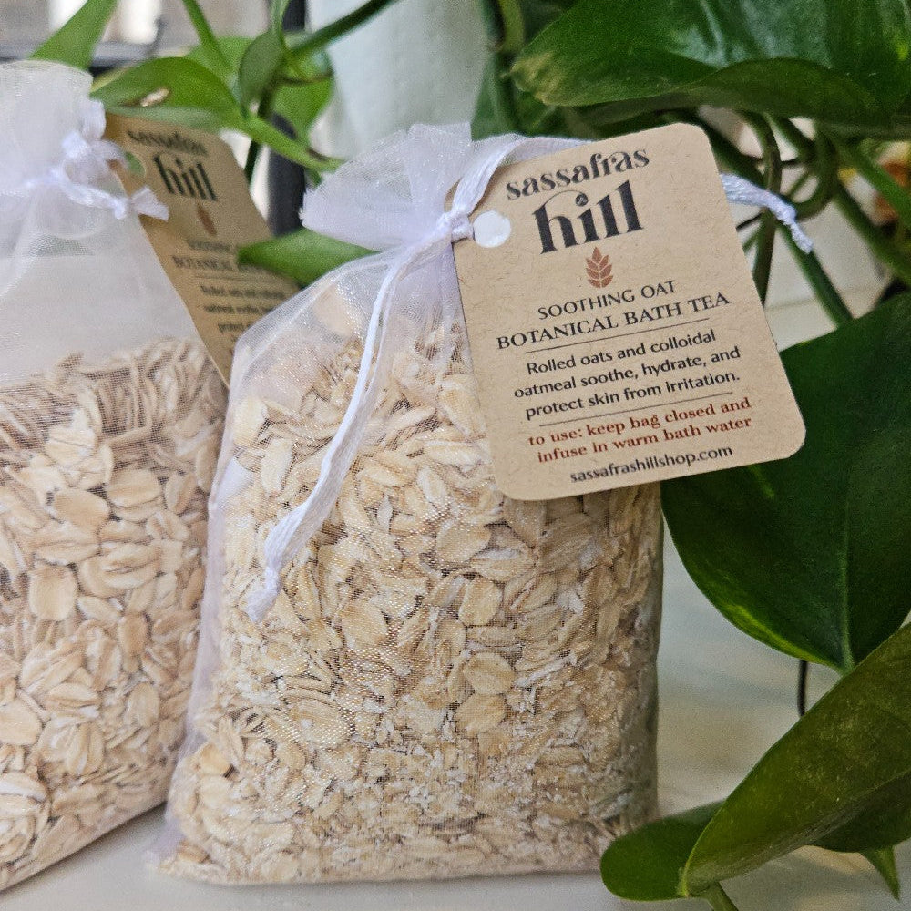 Bath Tea | Soothing Oat | Sassafras Hill, bath & body, gift shop, the local bevy