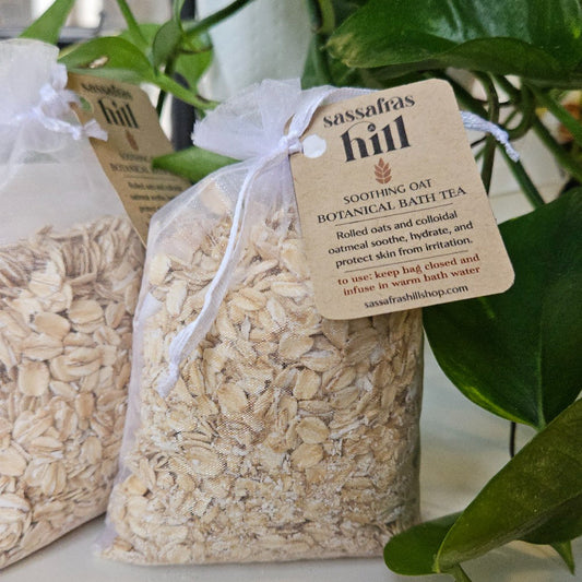 Bath Tea | Soothing Oat | Sassafras Hill, bath & body, gift shop, the local bevy