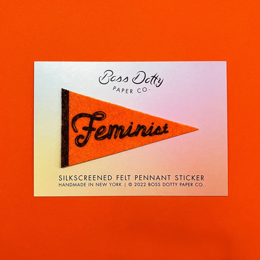Feminist Felt Pennant Sticker