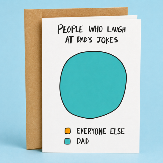 Dad Jokes Pie Chart Card for Dad