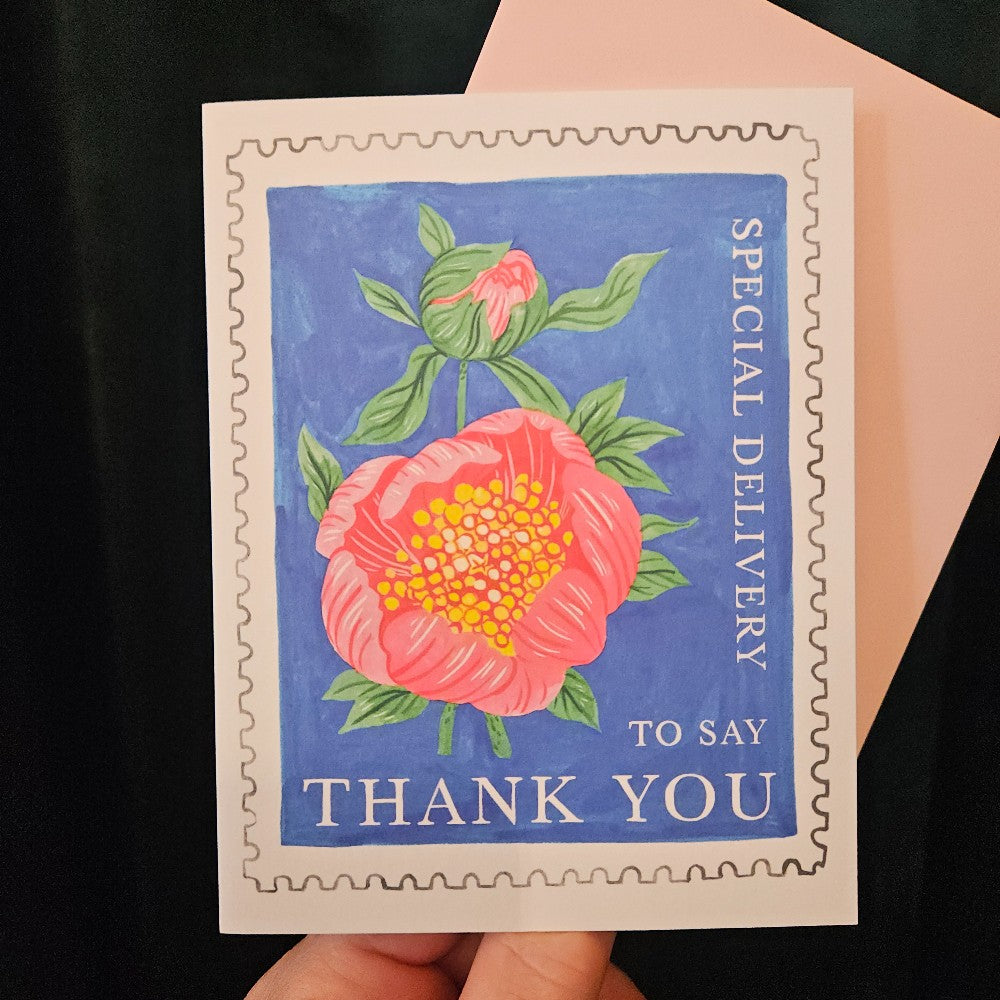 Floral Stamp Thank You Card|237