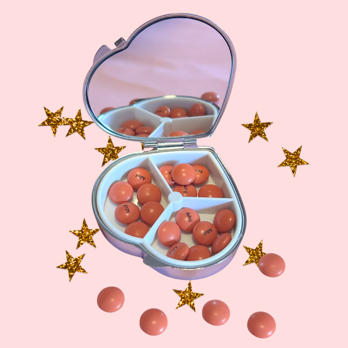Forget Me Not Heart Pill Case