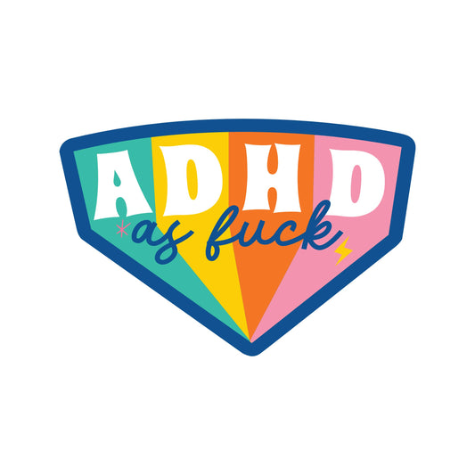 ADHD as F Mental Health Sticker