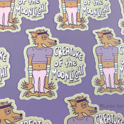 Werewolf Creature Of Moonlight Vinyl Sticker