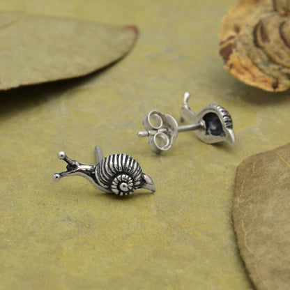 Bronze  Snail Post Earrings