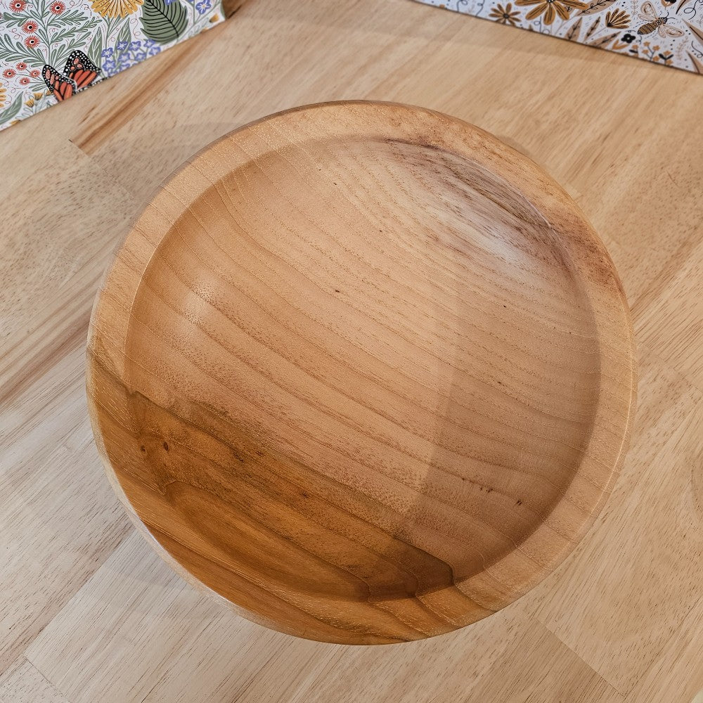 Wood Bowl | Two Tone Pecan by Mike Ilkiw | Bowls for Breasts, Springfield MO, The Local Bevy, shop small, shop local
