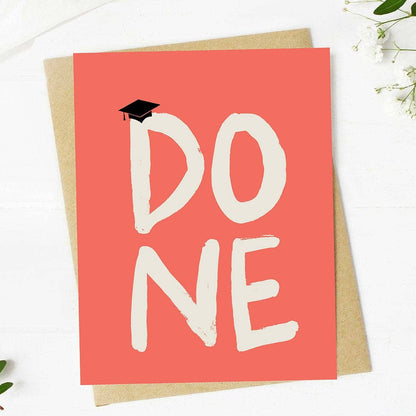 "Done" Grad Cap Graduation Card