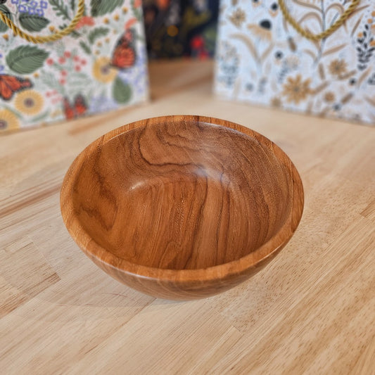 Wood Bowl | Dark Pecan, bowls for breasts, handmade wooden bowl, springfield MO, the local bevy