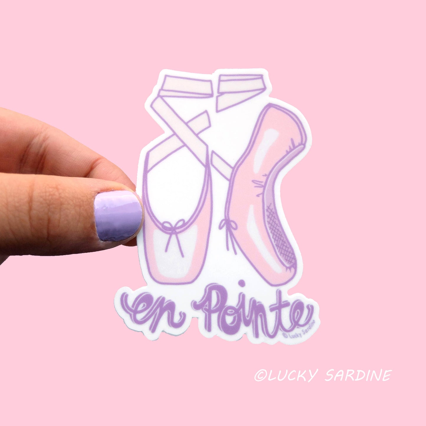 En Pointe Ballet Shoes Vinyl Sticker