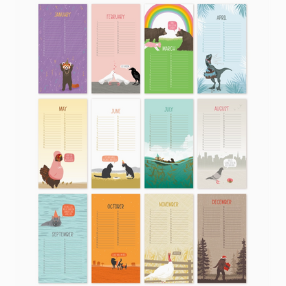 Perpetual Birthday Calendar|286