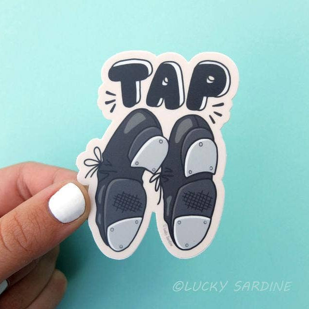 Tap Dance Shoes Vinyl Sticker